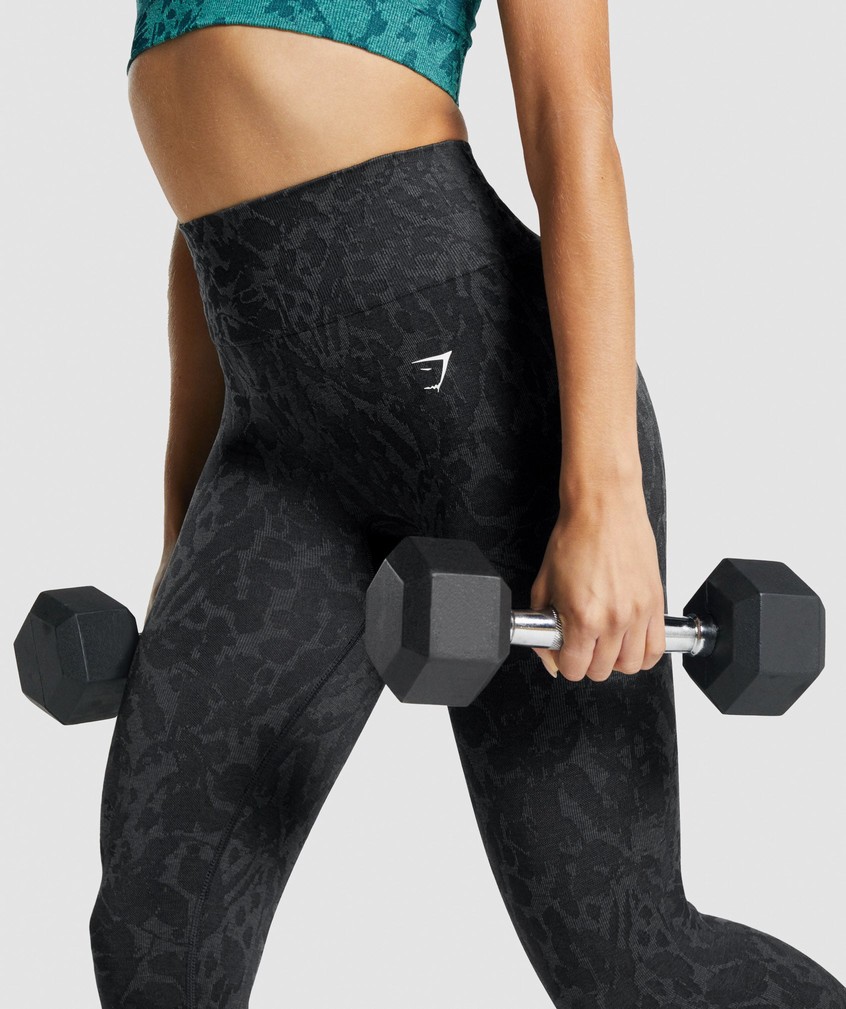 Black Women's Gymshark Adapt Animal Seamless Leggings | USA-96530