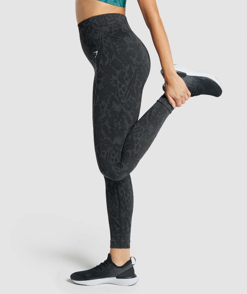 Black Women's Gymshark Adapt Animal Seamless Leggings | USA-96530