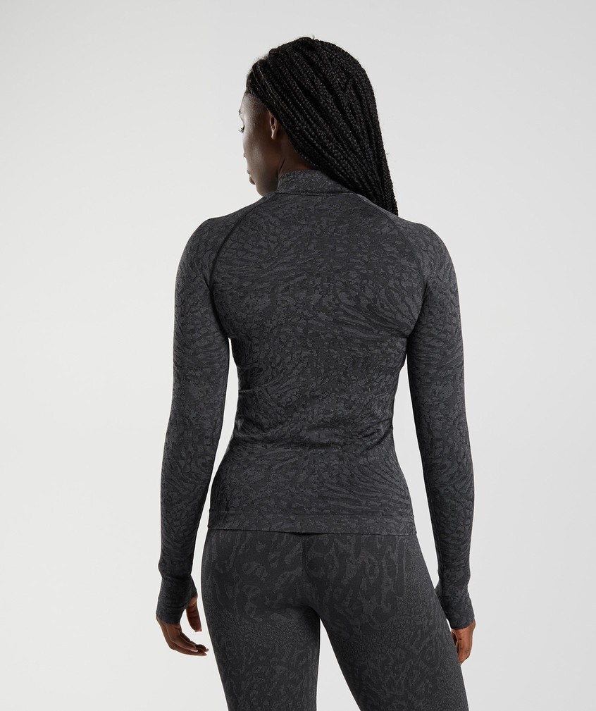 Black Women's Gymshark Adapt Animal Zip Through Jackets | USA-36580