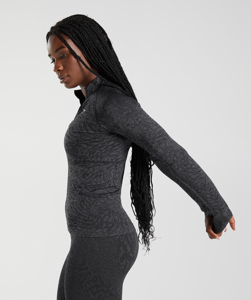 Black Women's Gymshark Adapt Animal Zip Through Jackets | USA-36580