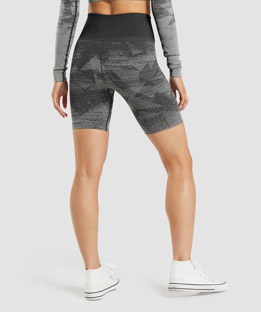 Black Women's Gymshark Adapt Ombre Seamless Shorts | USA-03427