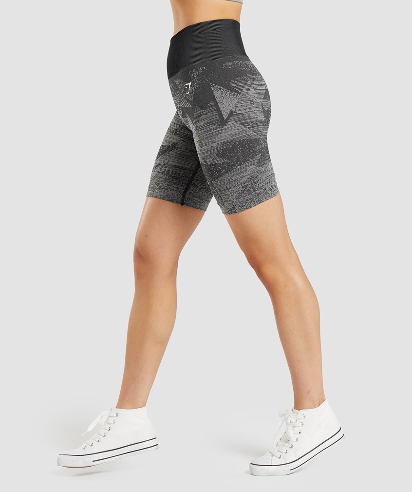 Black Women's Gymshark Adapt Ombre Seamless Shorts | USA-03427