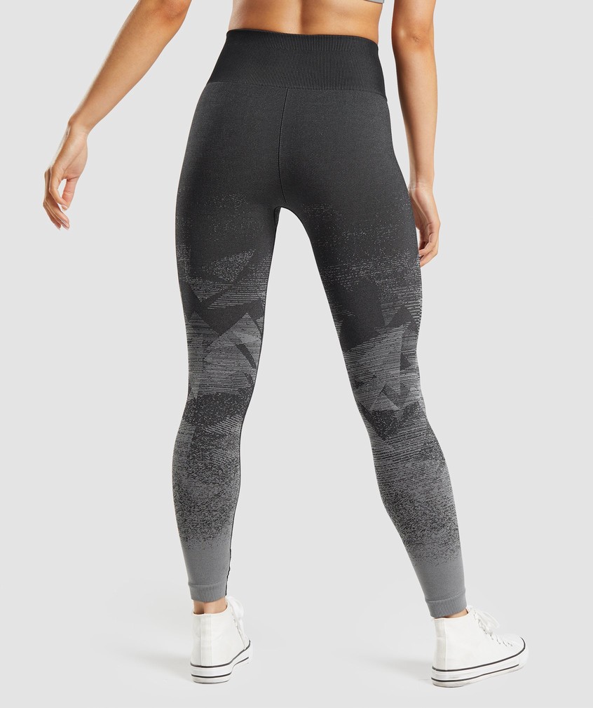 Black Women's Gymshark Adapt Ombre Seamless Leggings | USA-46837