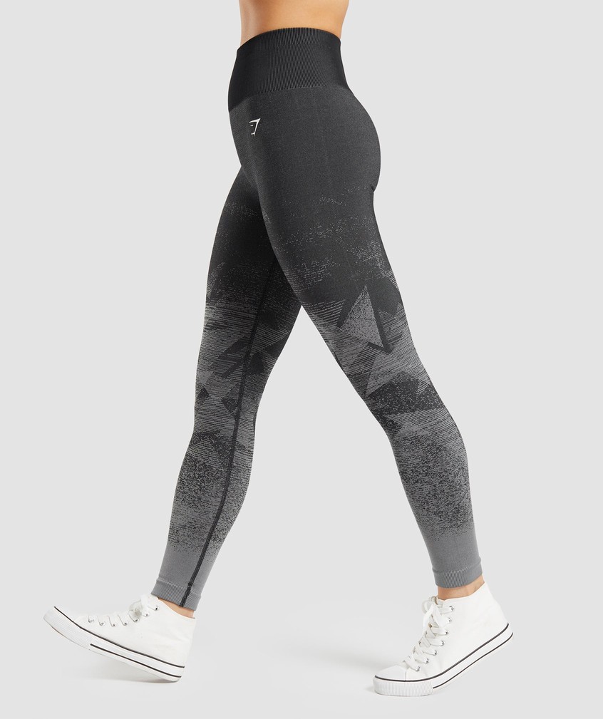 Black Women's Gymshark Adapt Ombre Seamless Leggings | USA-46837