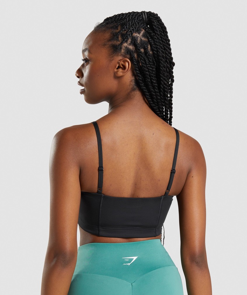 Black Women's Gymshark Bandeau Sports Bra | USA-93750