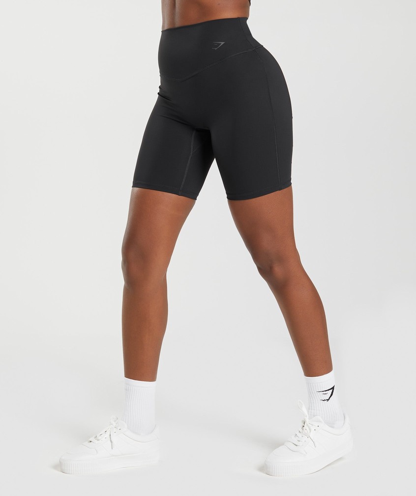 Black Women's Gymshark Elevate Cycling Shorts | USA-45872