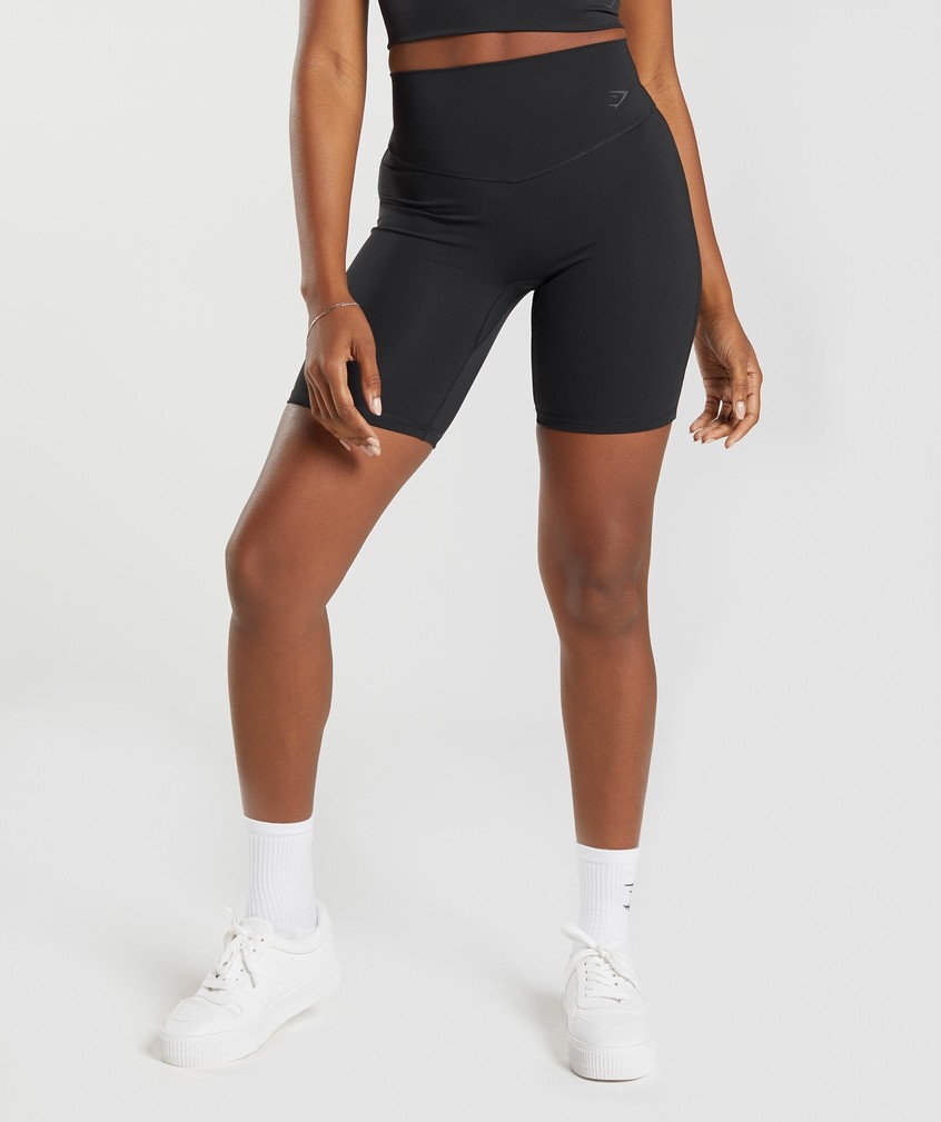 Black Women\'s Gymshark Elevate Cycling Shorts | USA-45872