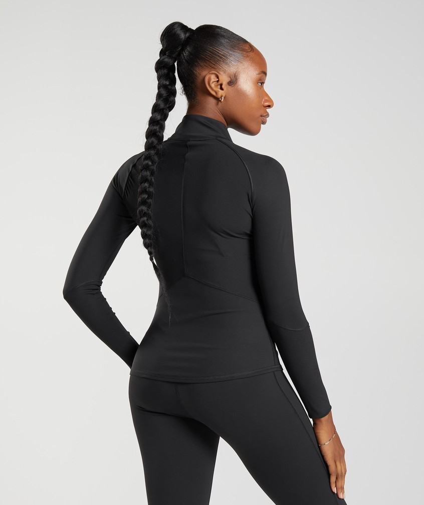 Black Women's Gymshark Elevate Zip Jackets | USA-56834