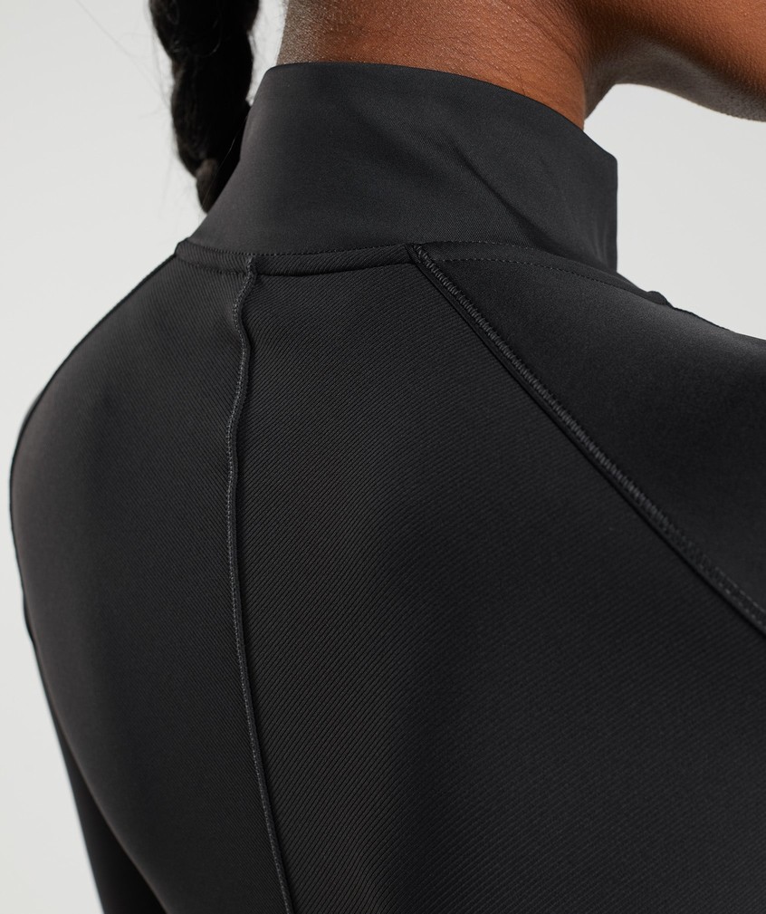 Black Women's Gymshark Elevate Zip Jackets | USA-56834