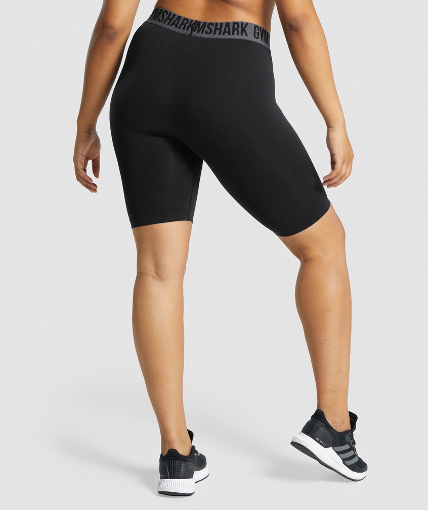 Black Women's Gymshark Fit Seamless Cycling Shorts | USA-29736