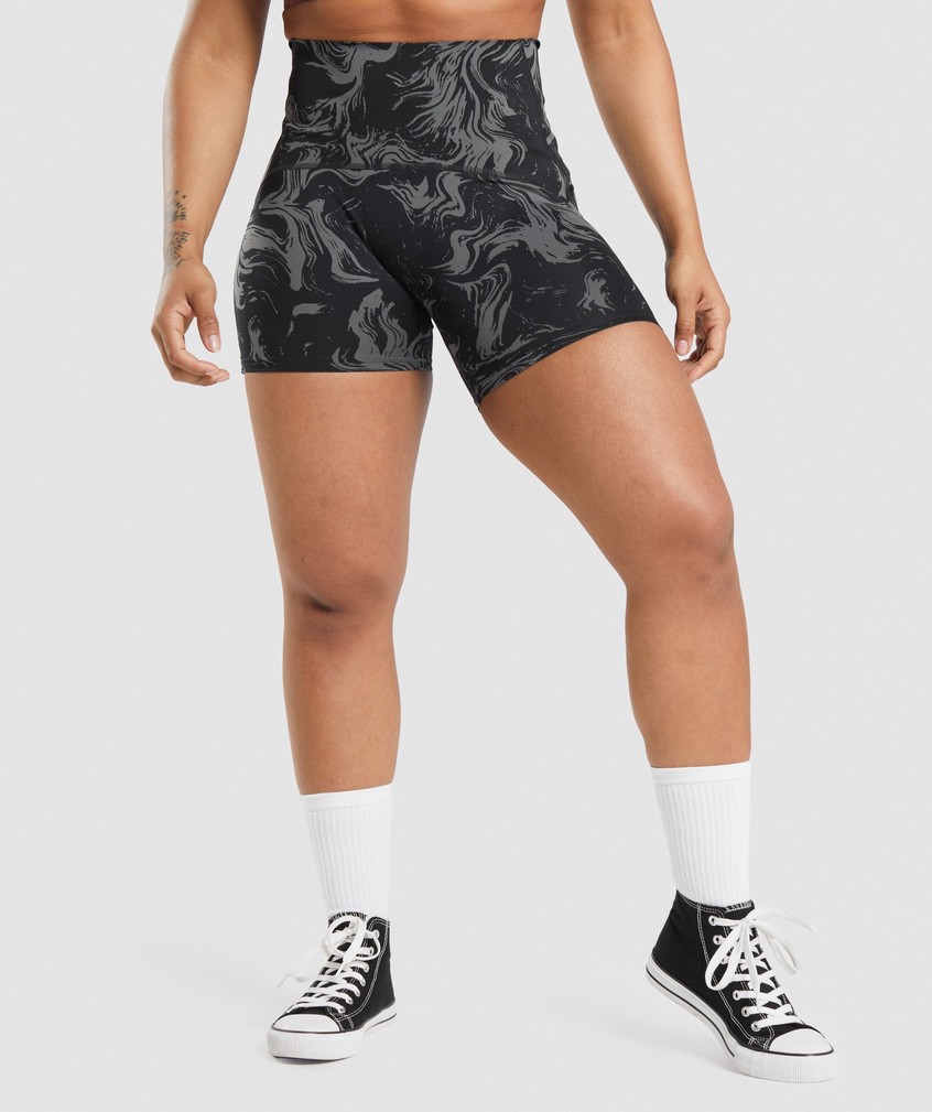 Black Women\'s Gymshark GS Power High Rise Shorts | USA-60895