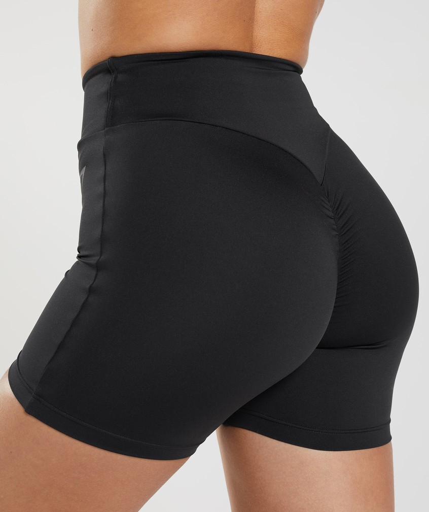 Black Women's Gymshark GS Power Original Tight Shorts | USA-61295