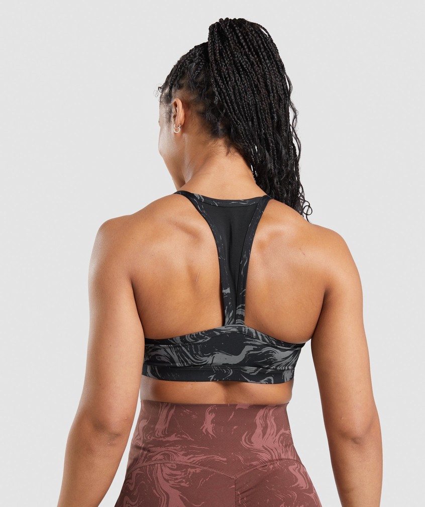 Black Women's Gymshark GS Power Sports Bra | USA-09564