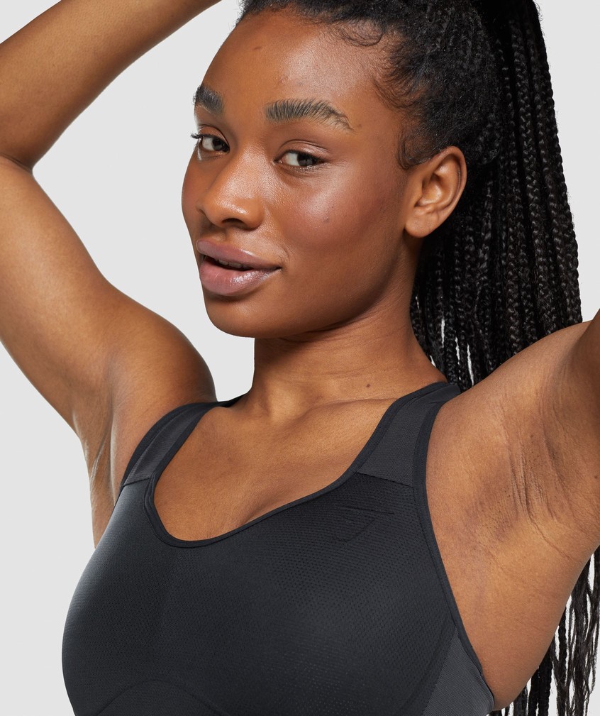 Black Women's Gymshark Lightweight High Support Sports Bra | USA-10697