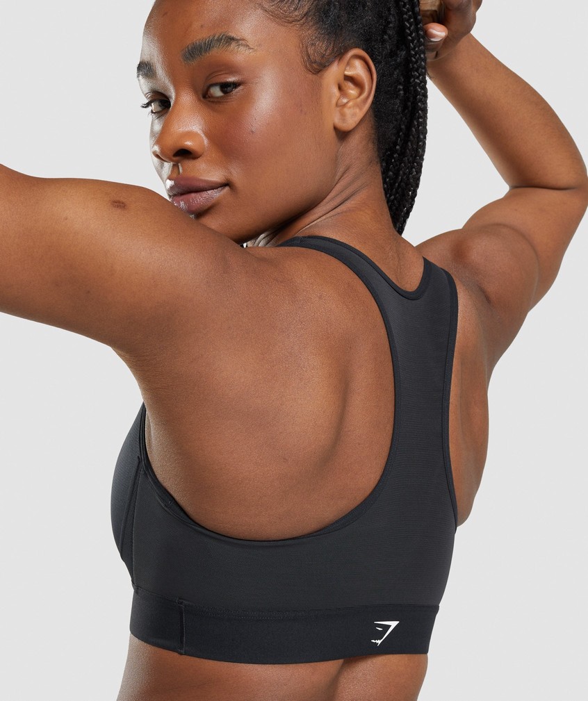 Black Women's Gymshark Lightweight High Support Sports Bra | USA-10697