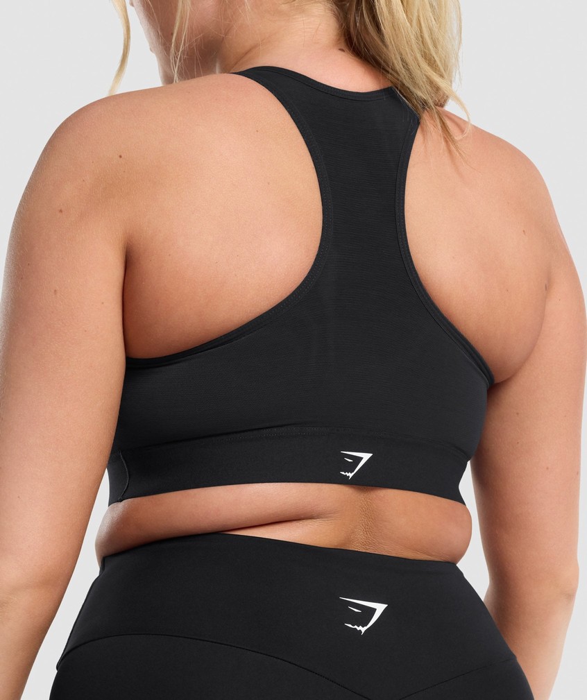 Black Women's Gymshark Lightweight High Support Sports Bra | USA-31795