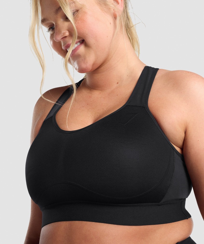 Black Women's Gymshark Lightweight High Support Sports Bra | USA-31795