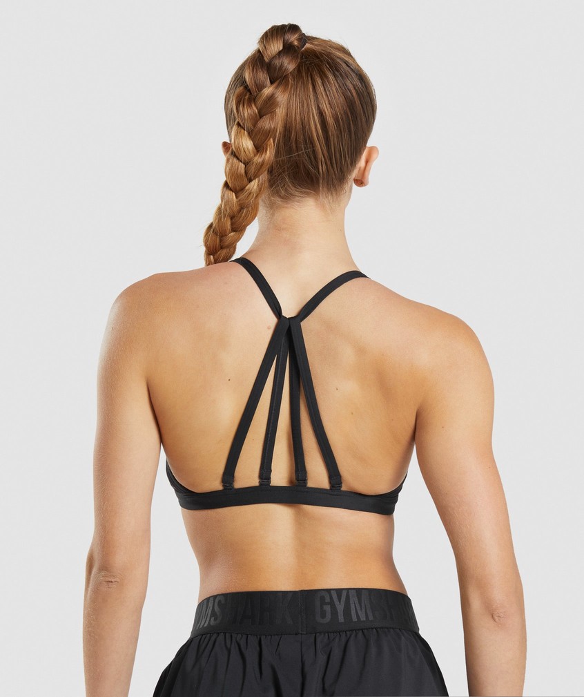 Black Women's Gymshark Minimal Sports Bra | USA-98521