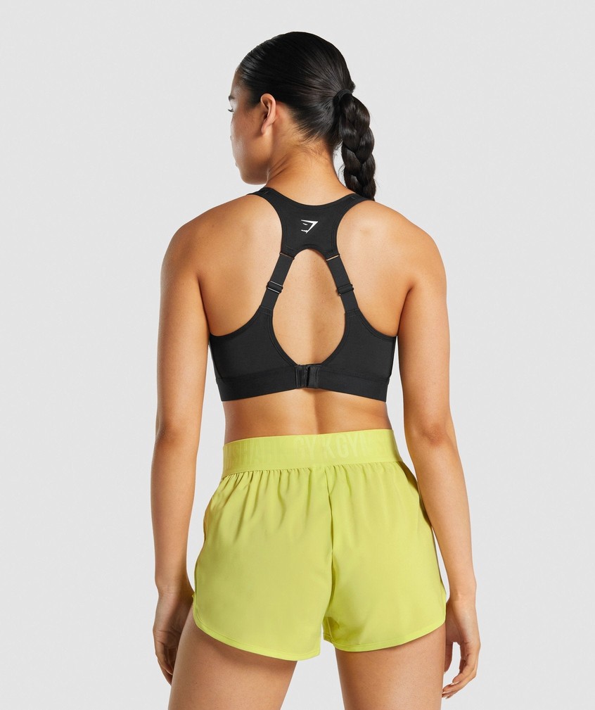 Black Women's Gymshark Open Back Sports Bra | USA-49126