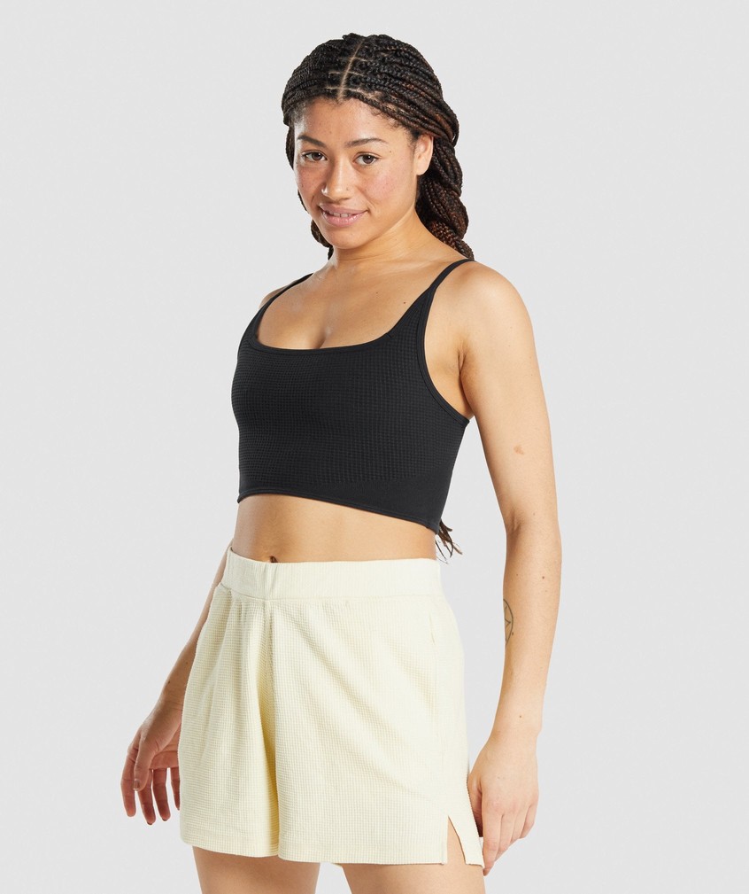 Black Women\'s Gymshark Pause Bralette | USA-90346