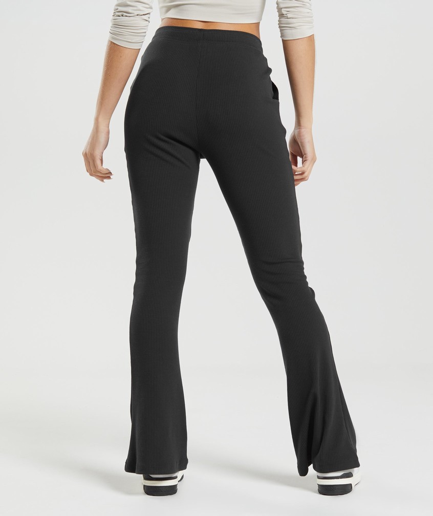 Black Women's Gymshark Pause Flared Pants Joggers | USA-81674