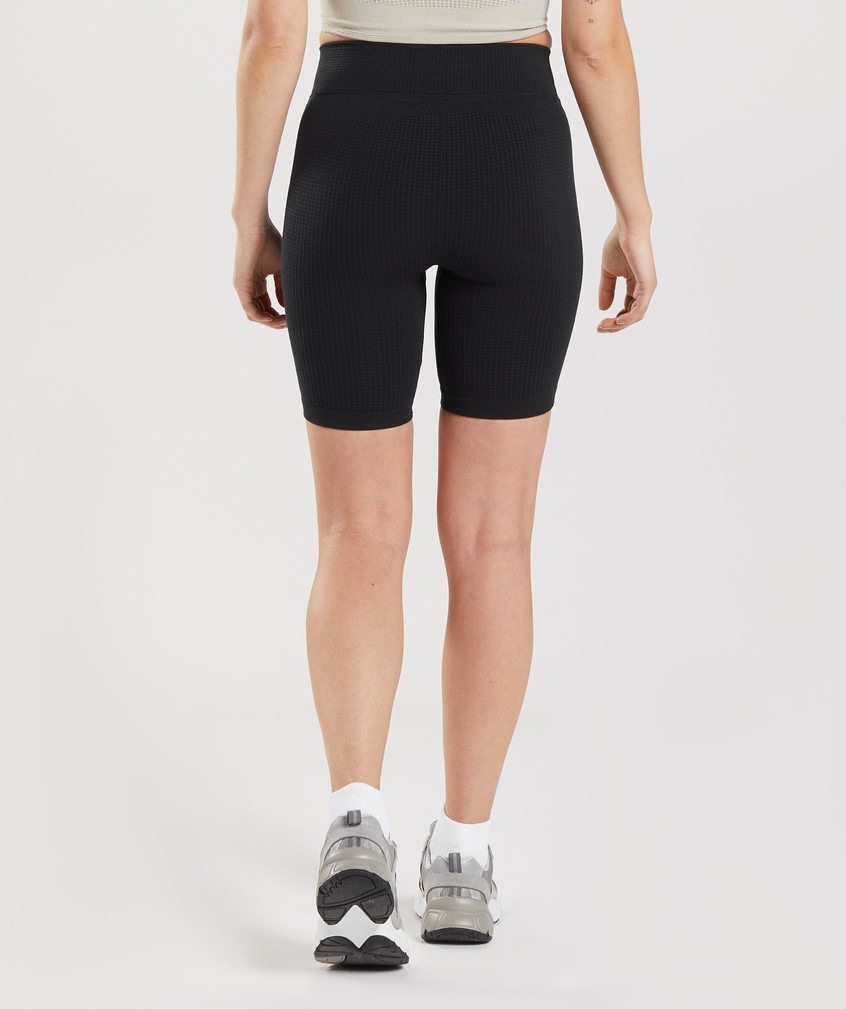 Black Women's Gymshark Pause Seamless Cycling Shorts | USA-89540