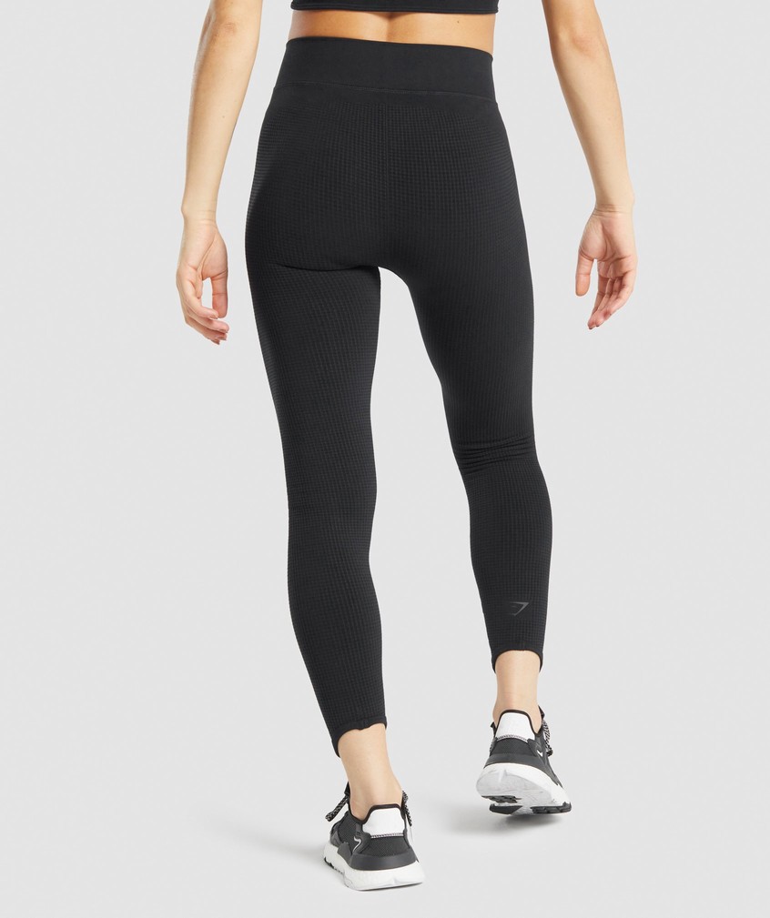 Black Women's Gymshark Pause Seamless Leggings | USA-54802