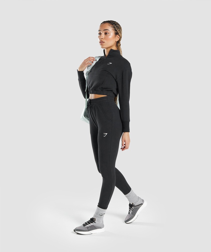 Black Women's Gymshark Pippa Training Pullover | USA-73598