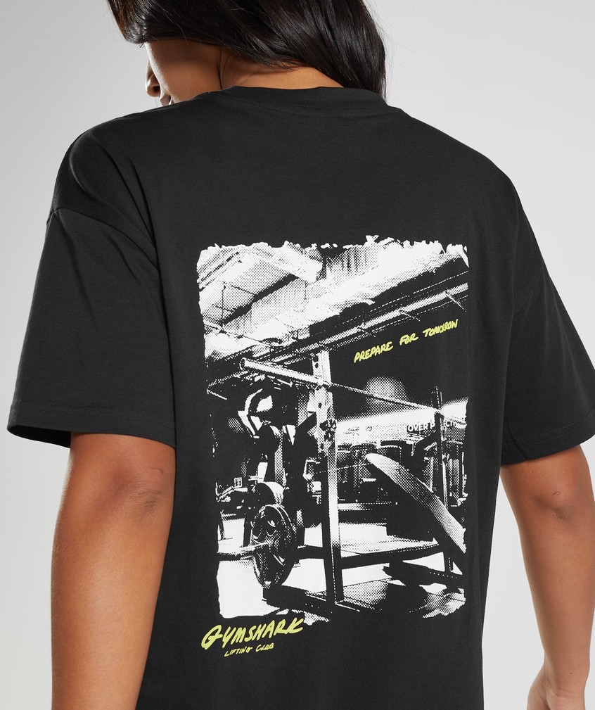 Black Women's Gymshark Prepare For Tomorrow Oversized T-Shirts | USA-15804