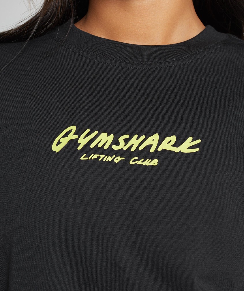 Black Women's Gymshark Prepare For Tomorrow Oversized T-Shirts | USA-15804