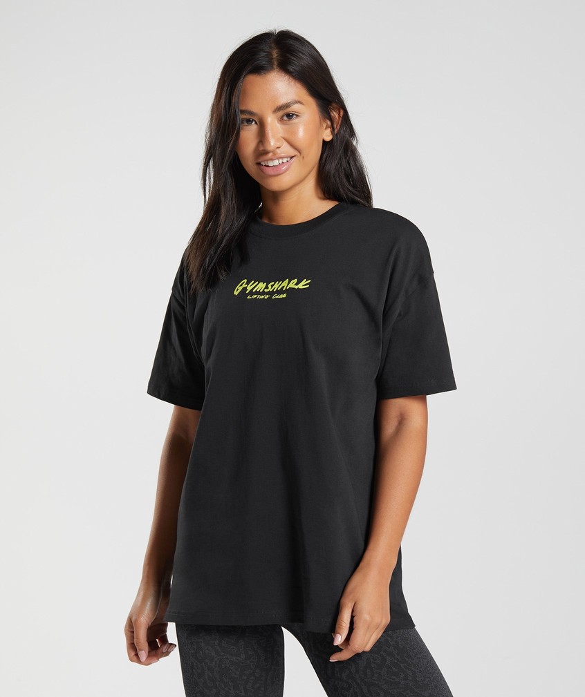 Black Women\'s Gymshark Prepare For Tomorrow Oversized T-Shirts | USA-15804