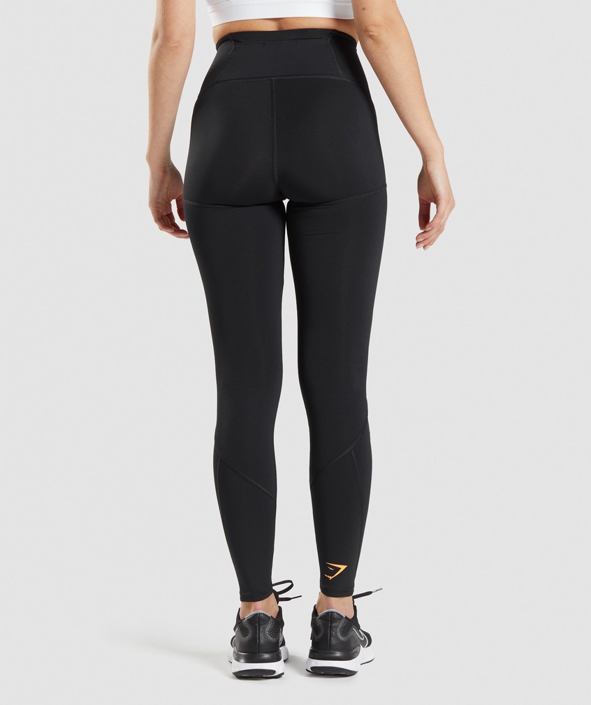 Black Women's Gymshark Pulse Mesh Leggings | USA-24789