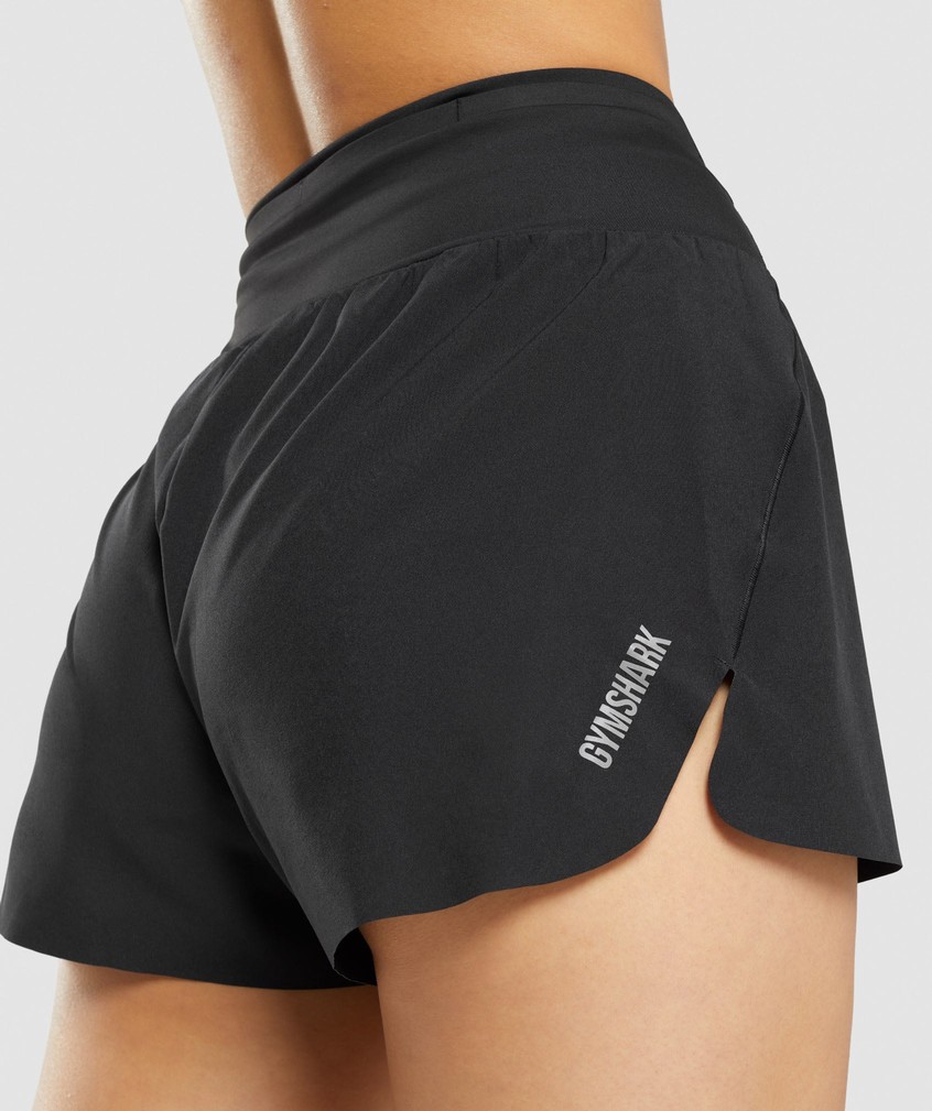 Black Women's Gymshark Speed Shorts | USA-92071