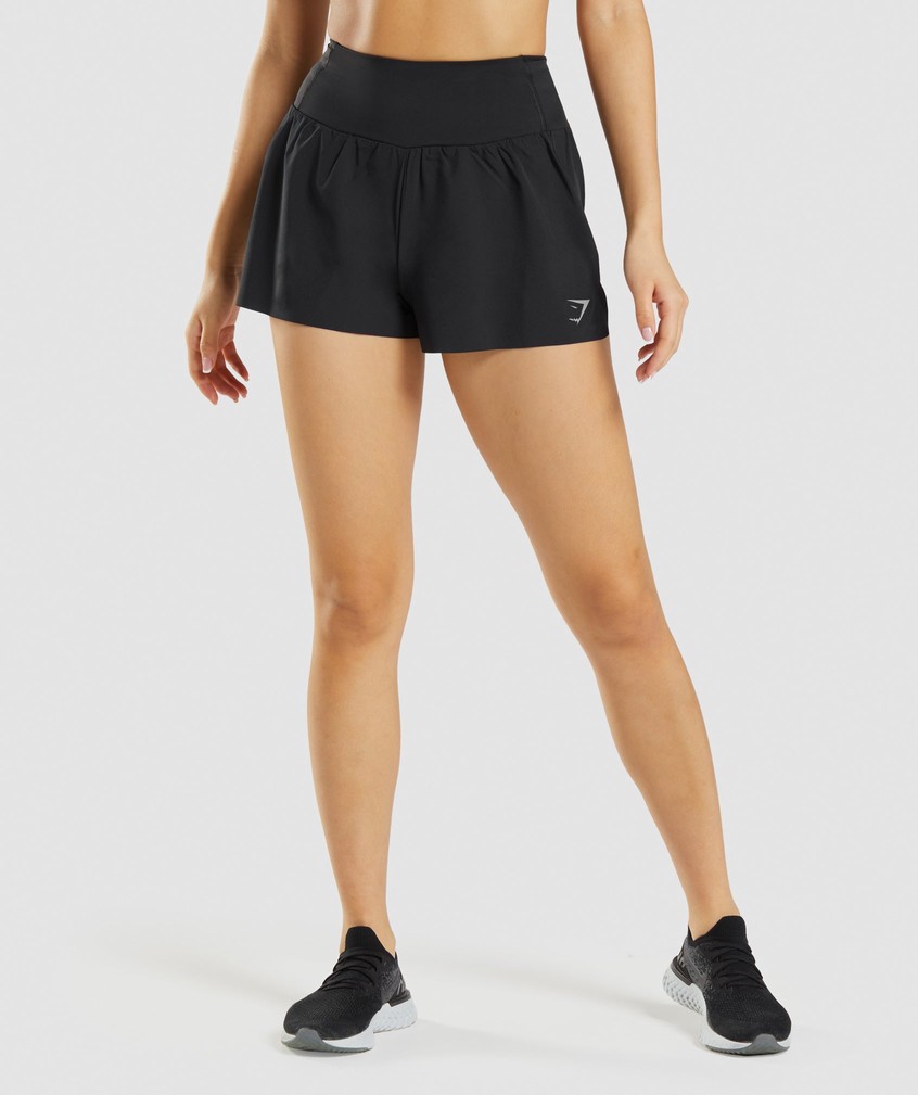 Black Women\'s Gymshark Speed Shorts | USA-92071