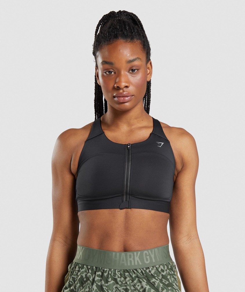 Black Women\'s Gymshark Speed Sports Bra | USA-79538