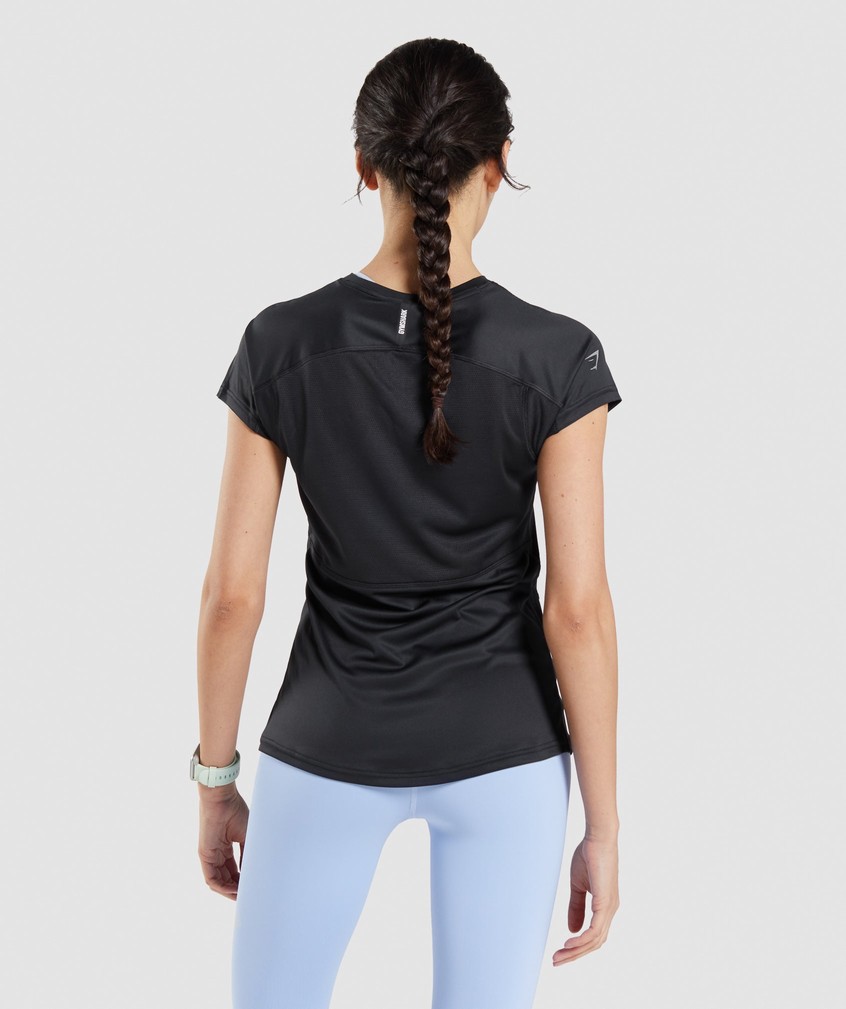 Black Women's Gymshark Speed T-Shirts | USA-41387