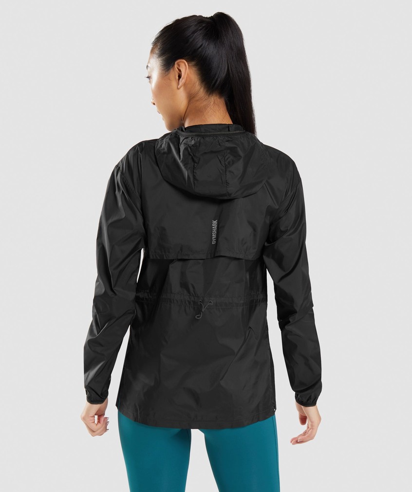 Black Women's Gymshark Speed Windbreaker Jackets | USA-91806