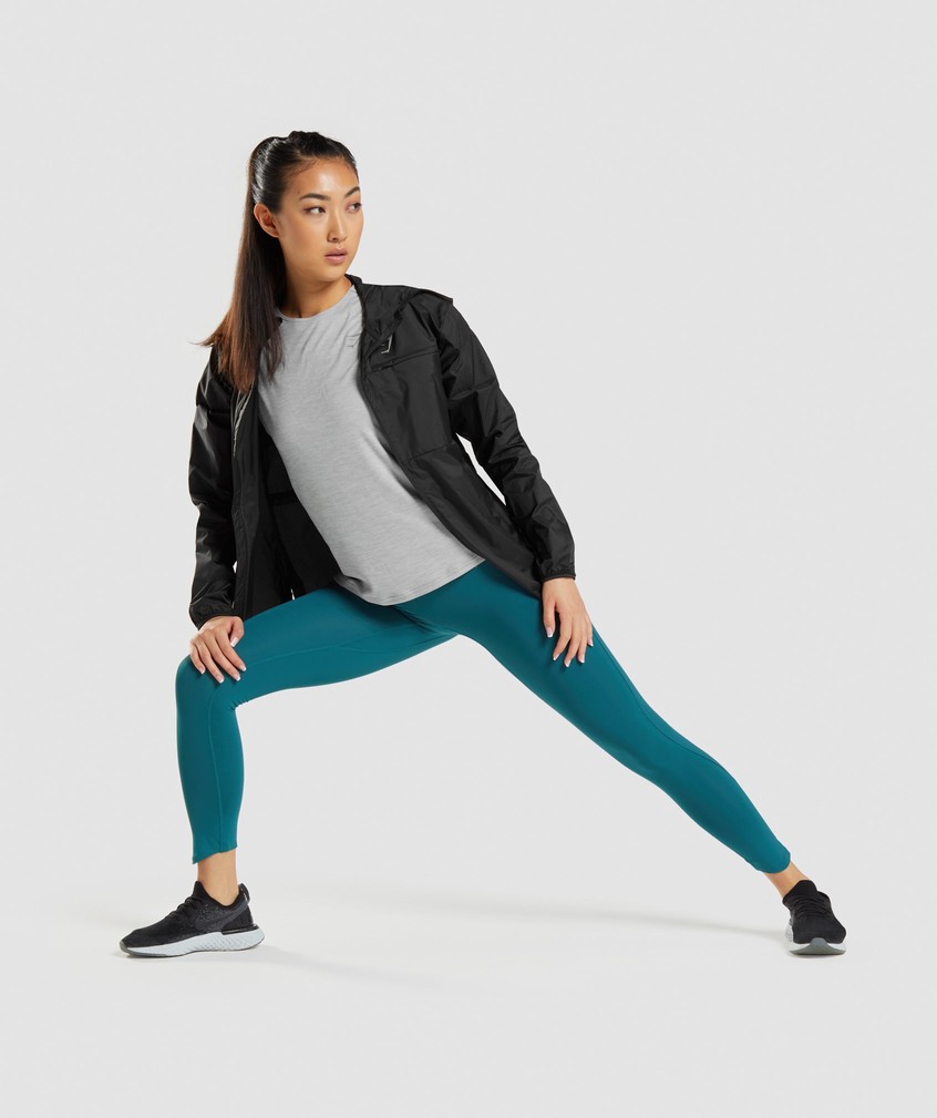 Black Women's Gymshark Speed Windbreaker Jackets | USA-91806