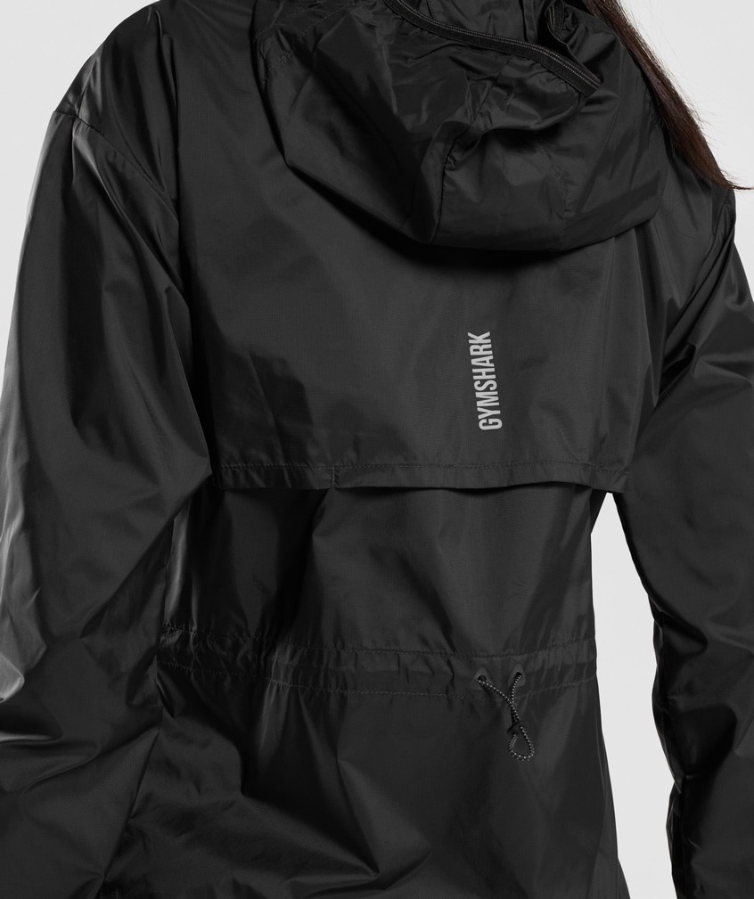 Black Women's Gymshark Speed Windbreaker Jackets | USA-91806