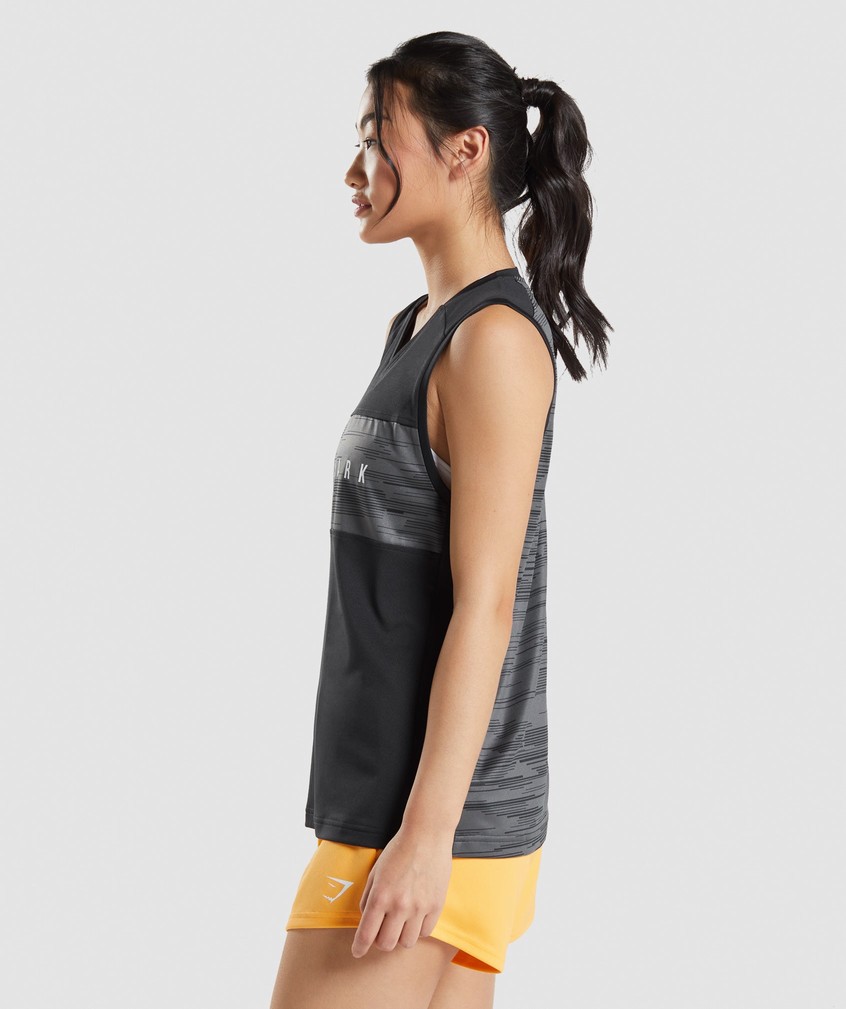 Black Women's Gymshark Sport Loose Tank | USA-46123