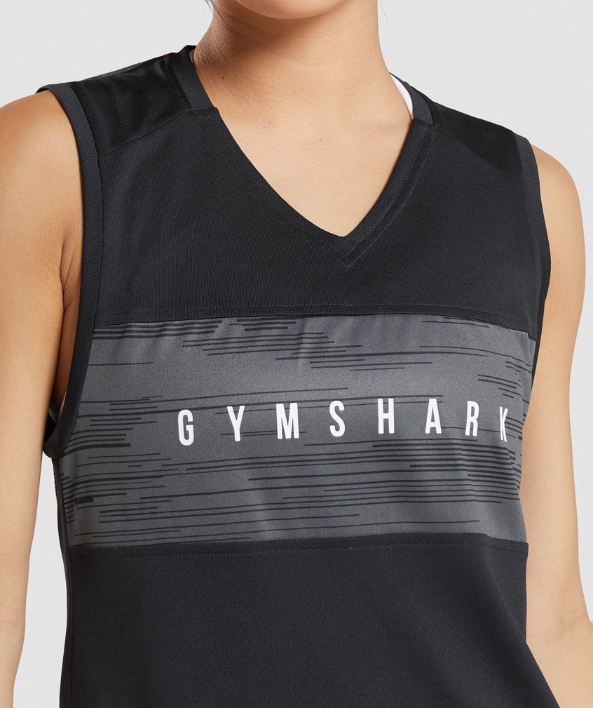 Black Women's Gymshark Sport Loose Tank | USA-46123