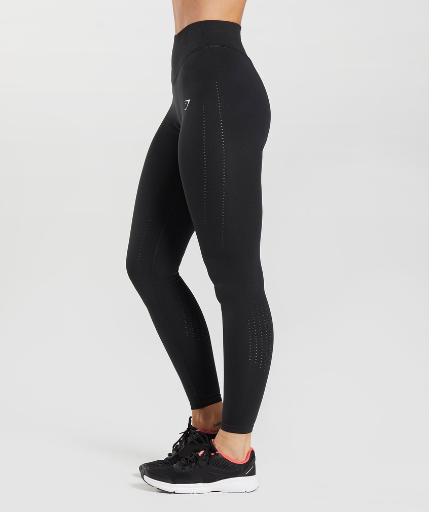 Black Women's Gymshark Sweat Seamless Sculpt Leggings | USA-23501