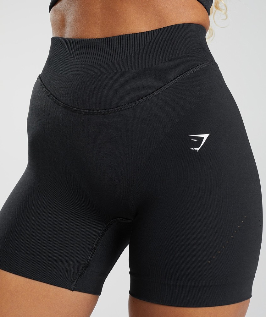 Black Women's Gymshark Sweat Seamless Sculpt Shorts | USA-65924