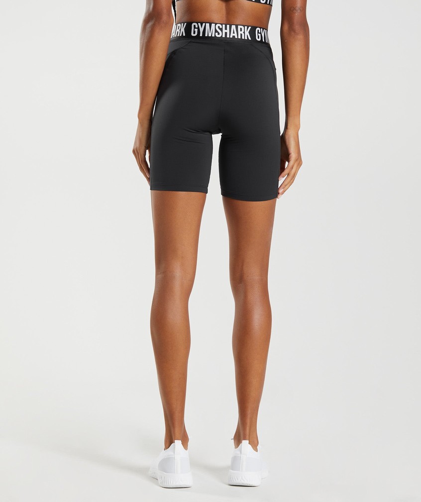 Black Women's Gymshark Training Brandmark Cycling Shorts | USA-39780