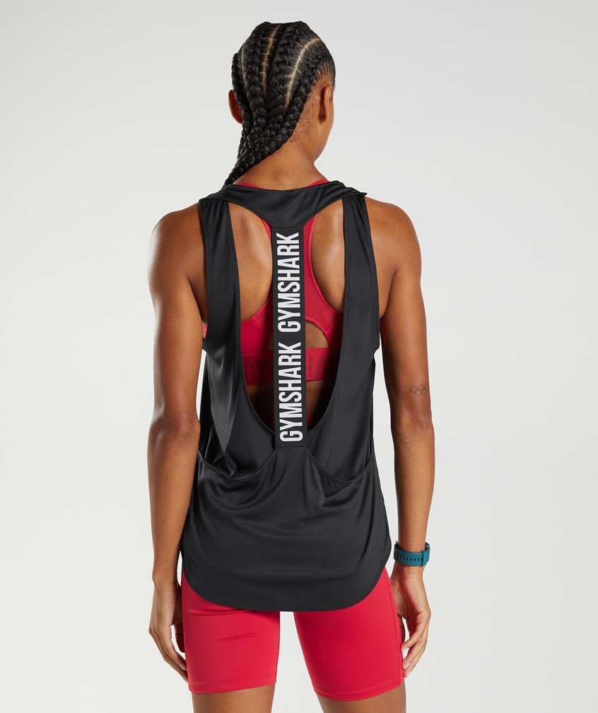 Black Women\'s Gymshark Training Brandmark Tank | USA-63590