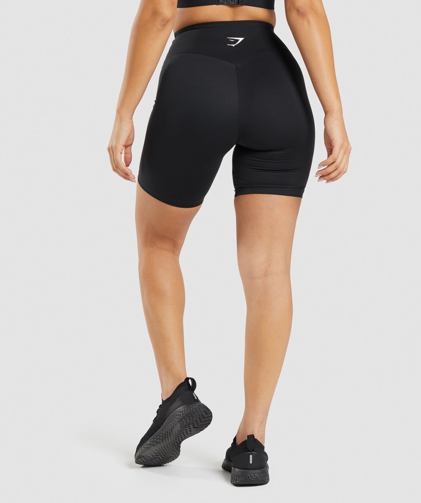 Black Women's Gymshark Training Cycling Shorts | USA-74025