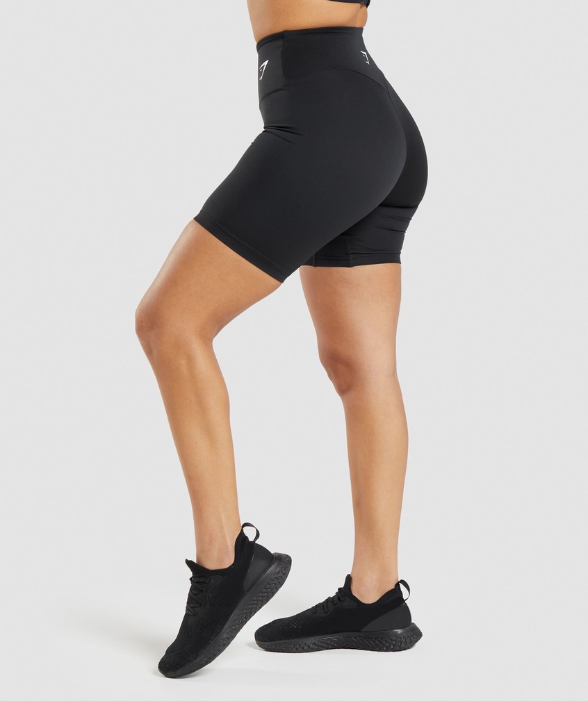 Black Women's Gymshark Training Cycling Shorts | USA-74025