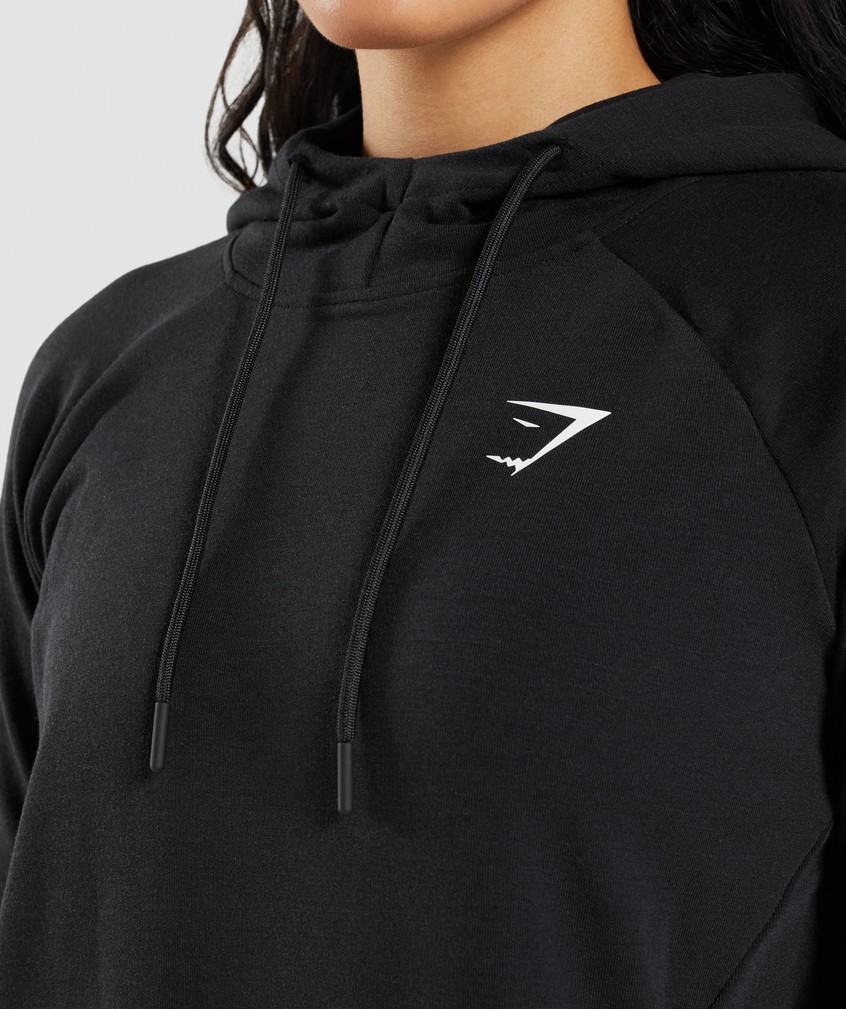 Black Women's Gymshark Training Hoodie | USA-18920