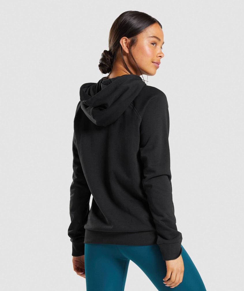 Black Women's Gymshark Training Hoodie | USA-96051