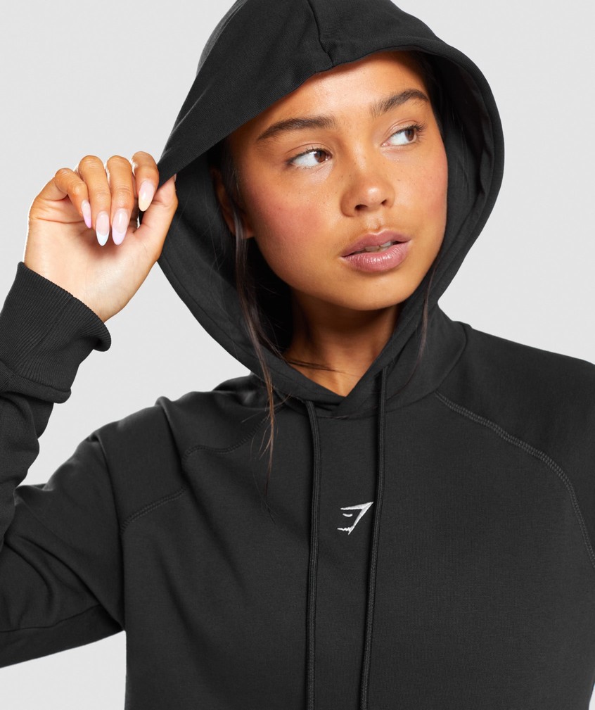 Black Women's Gymshark Training Hoodie | USA-96051